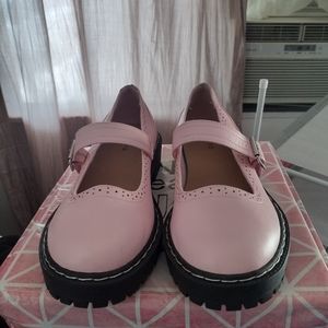 Pink mary janes